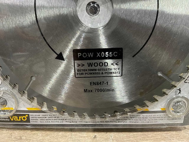 Powerplus x055c zaagblad 210 mm (5x) - afbeelding 5 van  5