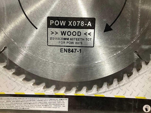 Powerplus x078a zaagblad 315 mm (5x) - afbeelding 4 van  4