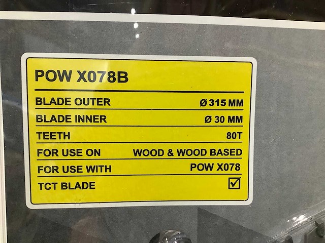Powerplus x078b zaagblad 315 mm (5x) - afbeelding 3 van  4