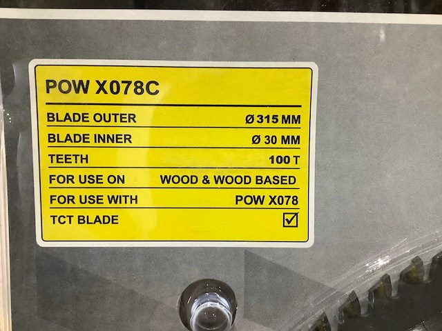 Powerplus x078c zaagblad 315 mm (5x) - afbeelding 4 van  5
