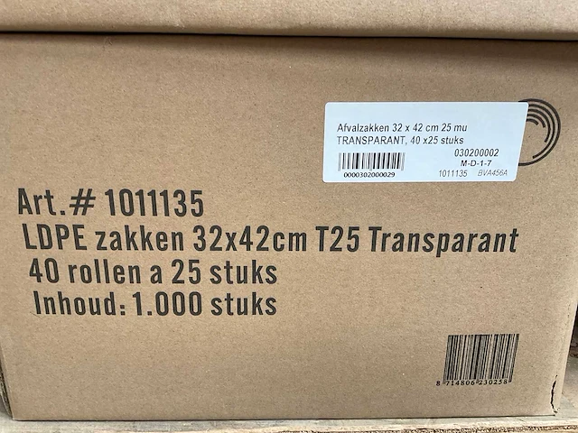 Powersterko 32x42cm t25 rol á 25 stuks ldpe afvalzakken (280x) - afbeelding 2 van  2
