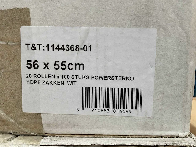 Powersterko 56x55cm 12my rol á 100 stuks hdpe afvalzakken (80x) - afbeelding 2 van  2