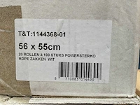 Powersterko 56x55cm 12my rol á 100 stuks hdpe afvalzakken (80x) - afbeelding 2 van  2