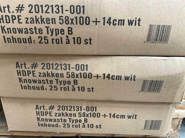 Powersterko 58x100+14cm rol á 10 stuks hdpe afvalzakken (350x) - afbeelding 2 van  2