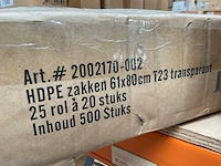 Powersterko 61x80cm t23 rol á 20 stuks hdpe afvalzakken (25x) - afbeelding 2 van  2