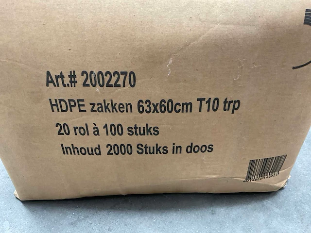 Powersterko 63x60cm t10 rol á 100 stuks hdpe afvalzakken (20x) - afbeelding 2 van  2