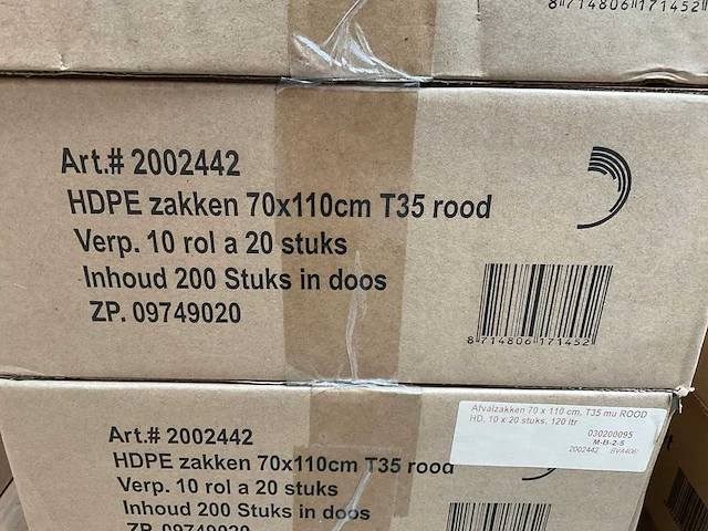 Powersterko 70x110cm t35 rol á 20 stuks hdpe afvalzakken (40x) - afbeelding 1 van  1