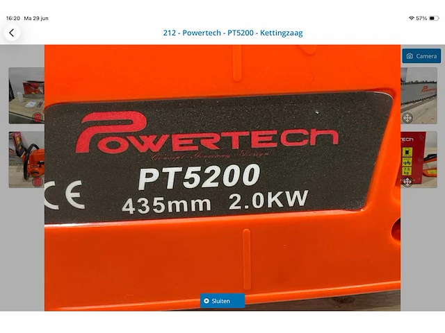 Powertech - pt5200 - kettingzaag - afbeelding 6 van  11