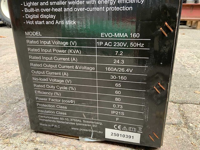Powertherm evo-mma 160 mig lasapparaat - afbeelding 4 van  4