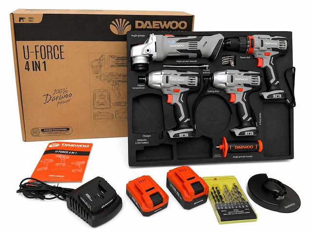 Powertool set - u force 4 in 1 - daewoo - afbeelding 1 van  13