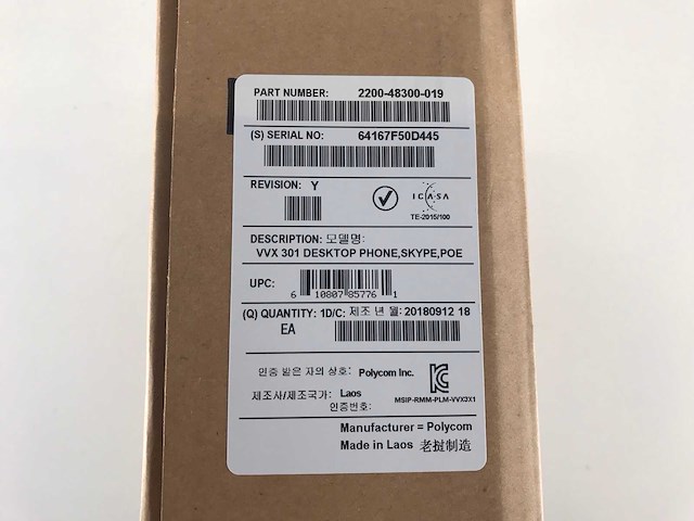 Poycom (vvx 301) desktop phones - 2200-48300-019 (new) (6x) - afbeelding 2 van  10