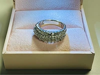 Prachtige 18 krt wit gouden ring met natuurlijke diamant 1,66 crt