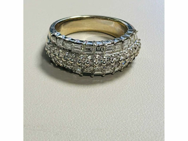 Prachtige 18 krt wit gouden ring met natuurlijke diamant 1,66 crt - afbeelding 2 van  7