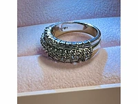 Prachtige 18 krt wit gouden ring met natuurlijke diamant 1,66 crt - afbeelding 3 van  7