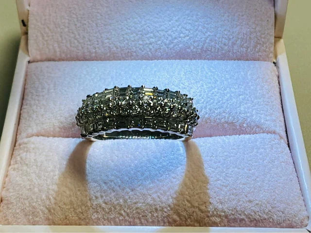 Prachtige 18 krt wit gouden ring met natuurlijke diamant 1,66 crt - afbeelding 4 van  7