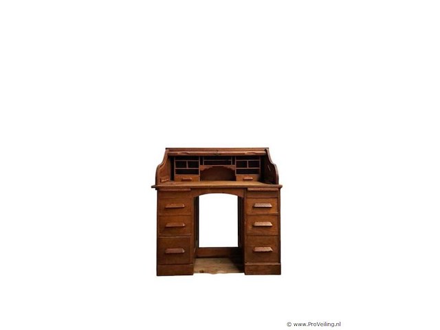 Prachtige vintage secretaire van massief hout – tijdloze klassieker met karakter - afbeelding 1 van  1