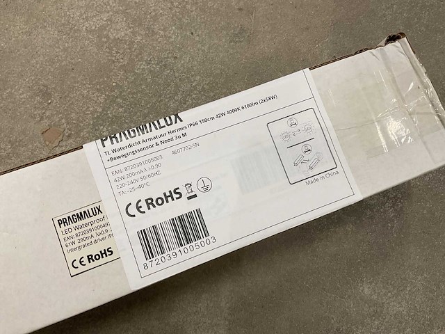 Pragmalux hermes 150cm waterdicht led tl armatuur (4x) - afbeelding 3 van  3