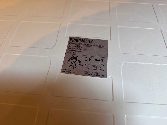 Pragmalux led-paneel 34w inclusief led-drivers (2x) - afbeelding 3 van  3