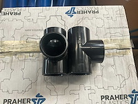 Praher plastics t-stuk 90 pvc-u 50mm lijmmof (180x) - afbeelding 2 van  5