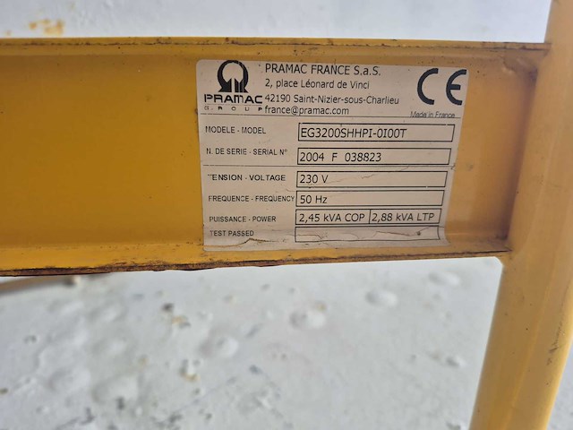 Pramac france benzine aggregaat 2,5kva - afbeelding 9 van  11