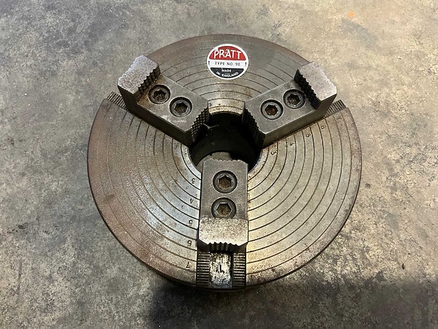 Pratt nr. 98 drie-kaak draaibank chuck - afbeelding 6 van  6
