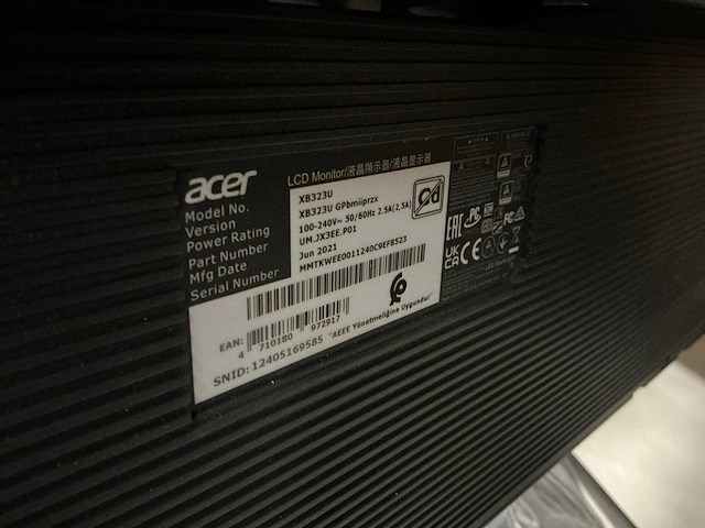 Predator xb323u monitor - afbeelding 3 van  3