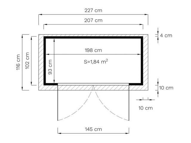 Prefab berging/tuinhuis, jonathan - 2.11m2 - afbeelding 6 van  6