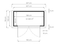 Prefab berging/tuinhuis, jonathan - 2.11m2 - afbeelding 6 van  6