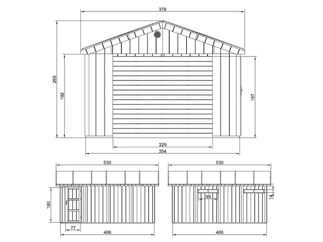 Prefab garage inclusief elektrische roldeur, lasse - afbeelding 4 van  4