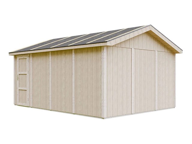 Prefab garage inclusief elektrische roldeur, lasse - afbeelding 3 van  4