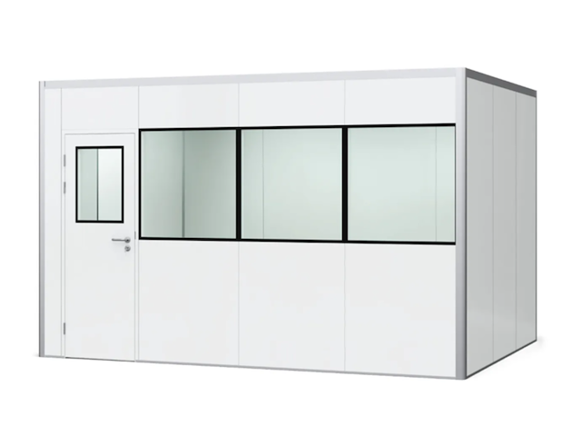 Prefab systeemkantoor, topregal, prefab-12, wit - afbeelding 1 van  5