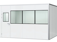 Prefab systeemkantoor, topregal, prefab-12, wit - afbeelding 1 van  5