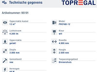Prefab systeemkantoor, topregal, prefab-12, wit - afbeelding 2 van  5