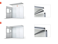 Prefab systeemkantoor, topregal, prefab-12, wit - afbeelding 4 van  5