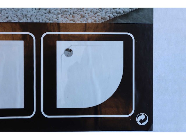 Préfixe / slim - kwartronde douchebak - kwartronde douchebak wit (90x90x4 cm) - afbeelding 6 van  7