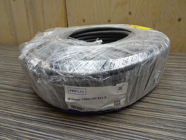 Preflex - vd 2x1,5 - voorbedrade flexbuis 100m - afbeelding 1 van  2