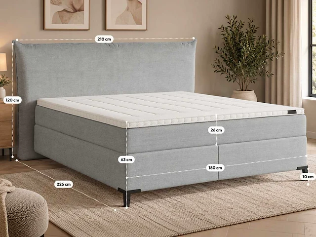 Premium duitse boxspring 180 x 200 cm - afbeelding 2 van  7