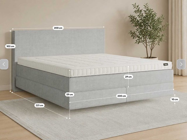 Premium duitse boxspring 200 x 210 cm - afbeelding 2 van  7