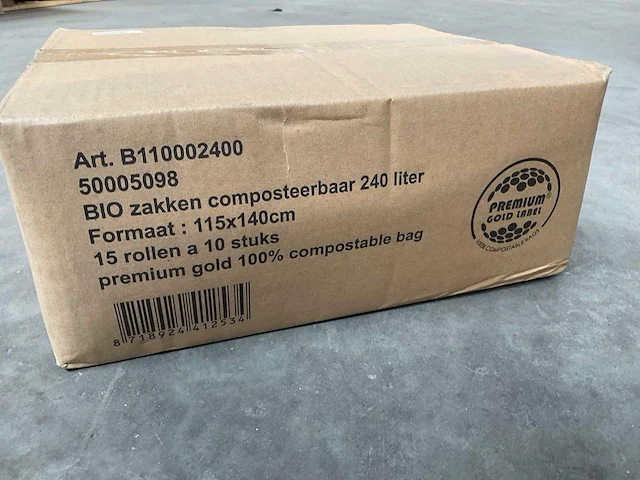 Premium gold label 240l rol á 10 stuks bio composteerbare afvalzakken (45x) - afbeelding 3 van  3