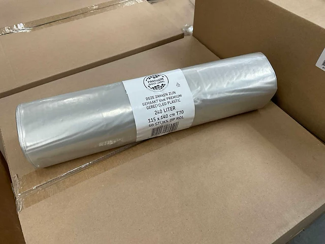 Premium gold label 65+ (2x25)x140cm rol á 10 stuks ldpe afvalzakken (40x) - afbeelding 1 van  2