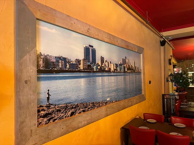 Prent in lijst (cuba) 136x310cm - afbeelding 2 van  2