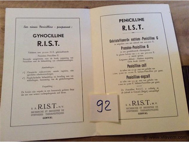 Prent labo 16e eeuw / reclame penicilline - afbeelding 3 van  3
