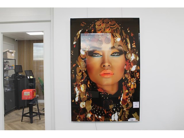 Prent op glasplaat. afmeting 80 x 120 cm. - afbeelding 1 van  1