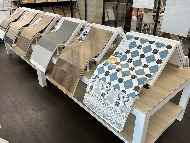 Presentatie tafel met vinyl samples (4x) - afbeelding 4 van  8