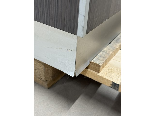 Presentatiemeubel met 2 lades aan voorzijde, houtdecor brown - afbeelding 7 van  8