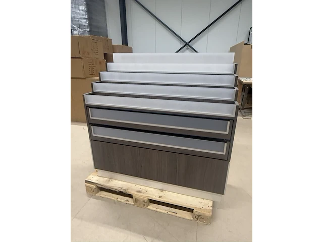 Presentatiemeubel met 2 lades merkloos, presentatiemeubel, houtdecor brown - afbeelding 4 van  7