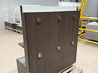Presentatiemeubel met achterlade, houtdecor brown - afbeelding 4 van  8