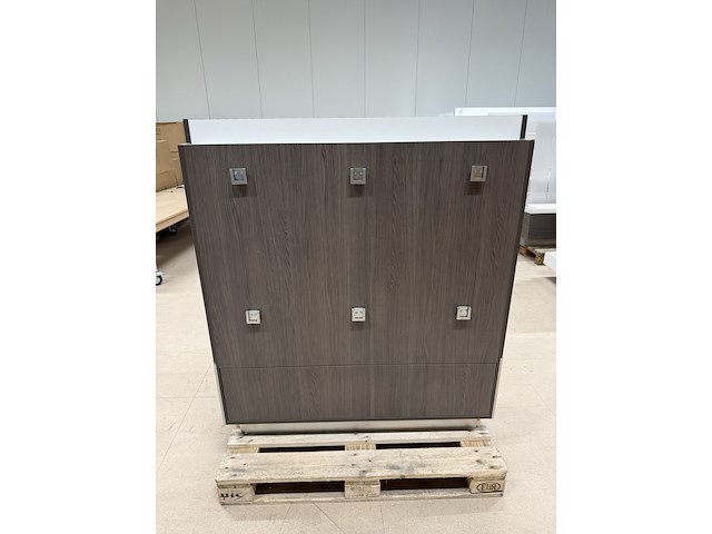 Presentatiemeubel met achterlade, houtdecor brown - afbeelding 6 van  8