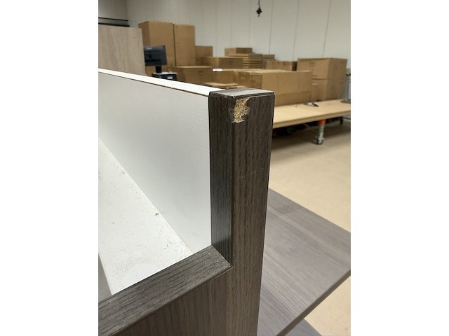 Presentatiemeubel met achterlade, houtdecor brown - afbeelding 7 van  8