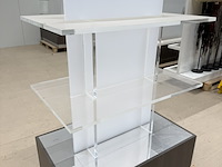 Presentatiemeubel vrijstaand compact, houtdecor brown - afbeelding 4 van  6